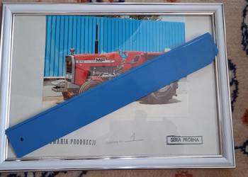 Obrazek zdjęcie z ciągnikiem Ursus MF275 pamiątka oryginał