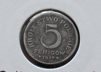 5 Fenigów Królestwo Polskie 1917 r. - nr. 2 5 Fenigów Królestwo Polskie 1917 r. - nr. 2
