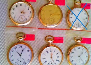 zegarek kieszonkowy  złocone 18K złotem