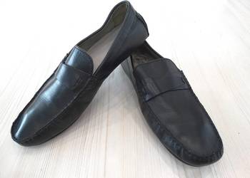Buty Męskie Skórzane Skóra Naturalna Licowa Mokasyny Loafersy Czarne Bata 4
