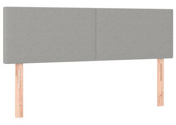 Zagłówki do łóżka 2 szt. jasnoszare 72x5x78/88 cm tkanina WM-345784