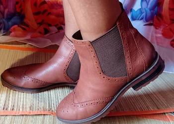 (39) Ekskluzywne Sztyblety z Londynu, Botki, Top Vintage