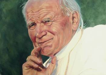 Święty Jan Paweł II- portret akrylowy rozmiar 30x40cm