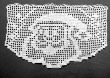 Firanka szydełkowa - Z MIKOŁAJEM ok. 56 x 34 cm