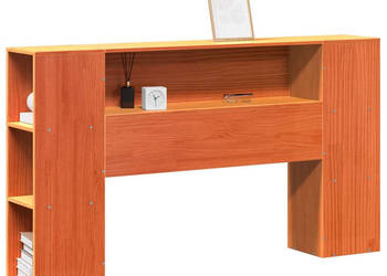 Wezgłowie do łóżka z półkami woskowy brąz 150 cm sosnowe WM-855629