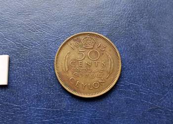 Stare monety 50 cent 1943 Cejlon /2