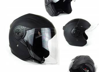 Nowy Kask zamknięty integralny pełny CZARNY MAT S-XL