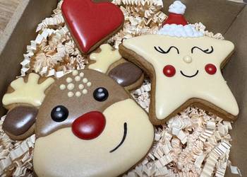 Pierniczki lukrowane zestaw w pudełku 13x14x5 cm