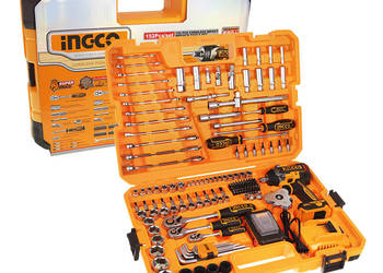 KLUCZ UDAROWY AKUMULATOROWY 1/2", 500Nm, 20V + ZESTAW NARZĘDZI 152SZT