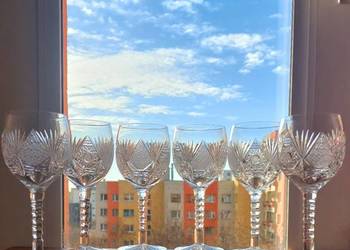 Piękne, kieliszki, kryształowe PRL.