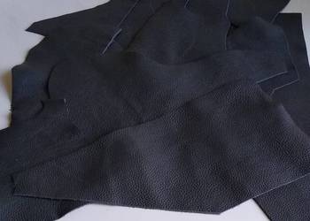 Skóra (400 g) Licowa Włoska średnie i małe kawałki Szary Stalowy