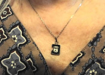 Piękny stary naszyjnik srebro 925