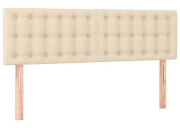 Zagłówki do łóżka 2 szt. kremowe 72x5x78/88 cm tkanina WM-346461