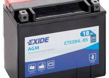 Akumulator motocyklowy 12V 18Ah 270A P+ EXIDE ETX20HL-BS YTX20HL-BS