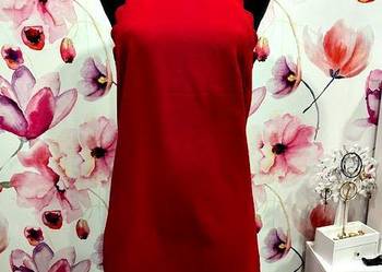 new look sukienka imprezowa czerwona hit blog roz.34