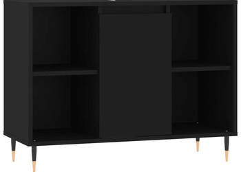 Szafka łazienkowa czarna 80x33x60 cm materiał drewnopochodny WM-831621