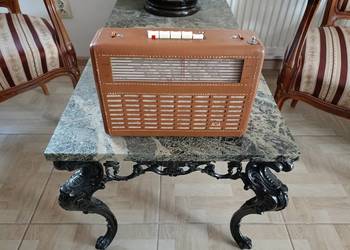 Zabytkowe Radio AGA w skórzanej obudowie 60 Lata Vintage