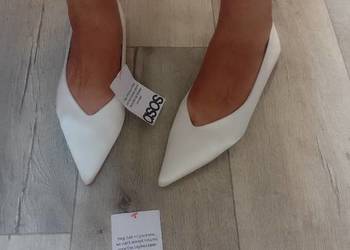 (40) ASOS Design/ Białe baleriny wieczorowe z Londynu, NOWE