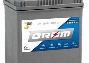 Akumulator 38Ah 340A GROM Premium Japan Lewy Plus