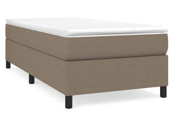 Łóżko kontynentalne z materacem taupe tkanina 100x200 cm WM-3144403