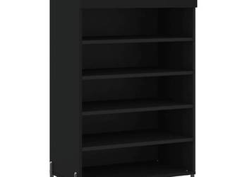 Szafka na buty czarna 60x35x105 cm materiał drewnopochodny WM-829621