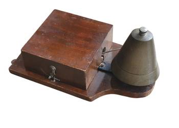 Stary drewniany dzwonek elektryczny do drzwi lata 50 antyk unikat rarytas