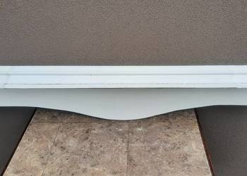 Stara półka 146cm masywna biała przecierana shabby chic D058