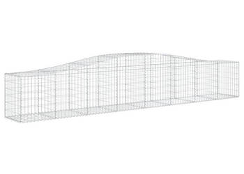 Kosze gabionowe 7 szt 400x50x60/80 cm galwanizowane żelazo WM-3145935
