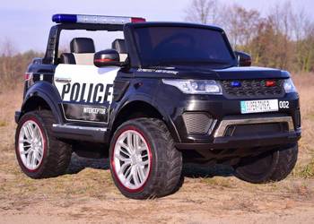 JEEP POLICJA 4X4, 2x12V Z AMORTYZATORAMI, PILOT, XMX 601