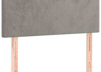 Zagłówek do łóżka z LED jasnoszary 100x5x78/88 cm aksamit WM-3121374