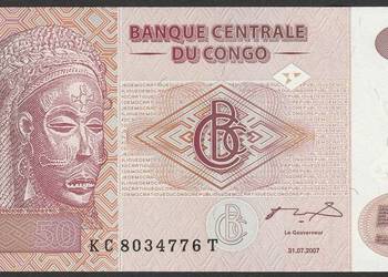 KONGO CONGO 50 FRANK 2007 - STAN BANKOWY UNC