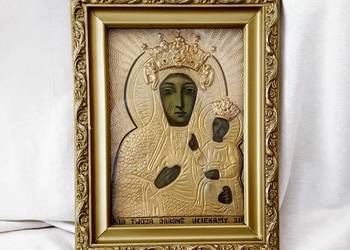 Stary obrazek ikona Czarna Madonna MB Częstochowska