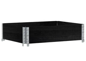 Donica ogrodowa czarna 80x60 cm lite drewno sosnowe WM-3295836