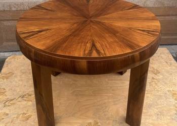 Stół Okrągły Orzech Beczką 112 Rozkładany Antyk Po Renowacji