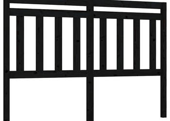 Wezgłowie łóżka czarne 166x4x100 cm lite drewno sosnowe WM-814108
