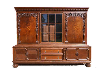 Wspaniała antyczna biblioteka gabinetowa z 1925 roku Wspaniała antyczna biblioteka gabinetowa z 1925 roku