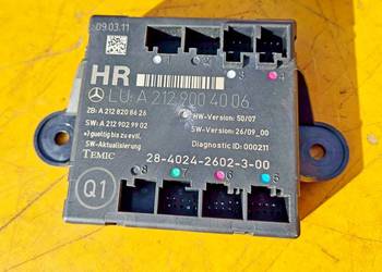 MERCEDES W204 W212 MODUŁ STEROWNIK DRZWI PRAWY TYŁ A2129004006 A2128208626