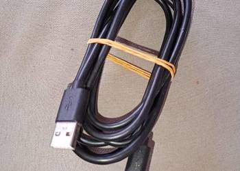 kabel przewód USB A - USB micro długość 1,8 m czarny