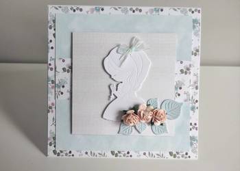 Kartka okolicznościowa ręcznie robiona Komunia Święta 1