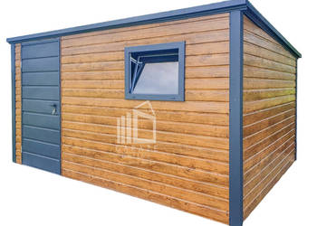 Schowek - Domek Ogrodowy 4x3m - Drzwi - Okno  Drewnopodobny  ID636