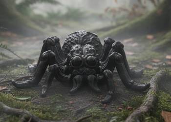 Realistyczny elastyczny pająk – 3D wydruk PETG, ruchome odnóża, do zawi