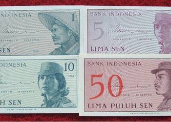 INDONEZJA (4) Kolekcjonerskie Banknoty Zestaw - 4 sztuki UNC