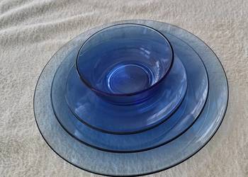 Serwis obiadowy, niebieski duralex, 74 elementy