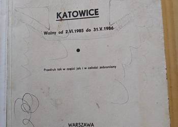 Rejonowy Rozkład Jazdy Pociągów Katowice 1985 -1986.