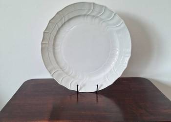 KPM Berlin duża patera talerz 35 cm, biała porcelana relief antyk