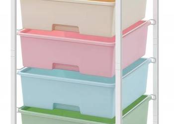 Sykiariol 4 Szuflady Wózek Do Przechowywania Wózek Łazienkowy Uszkodzony