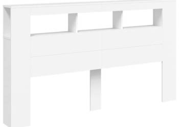 Wezgłowie łóżka z LED białe 180x185x1035 cm WM-837358
