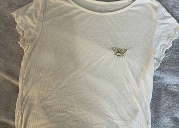 T-shirt / koszulka / bluzka z krótkim rękawem biała z pszczołą