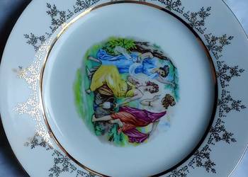 Ozdobny talerz ze scenką