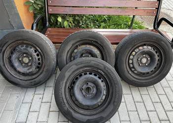 Felgi stalowe z oponami 5x112 + kołpaki VW